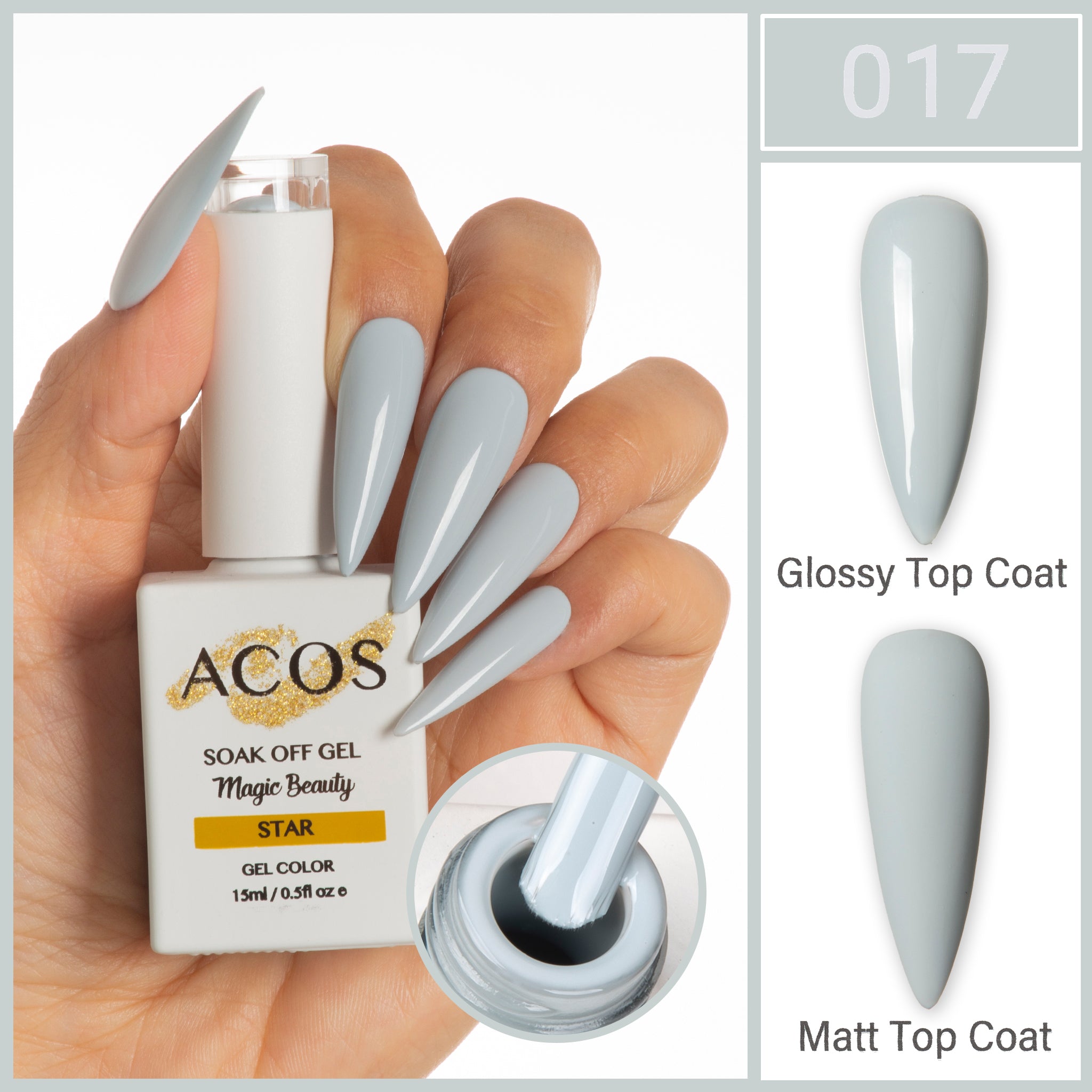 ACOS Magic Beauty Gel Polish Colour Star (017) - Lashmer