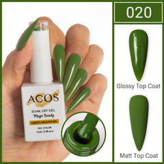 ACOS Magic Beauty Gel Polish Colour Green Mountain (020) - Lashmer