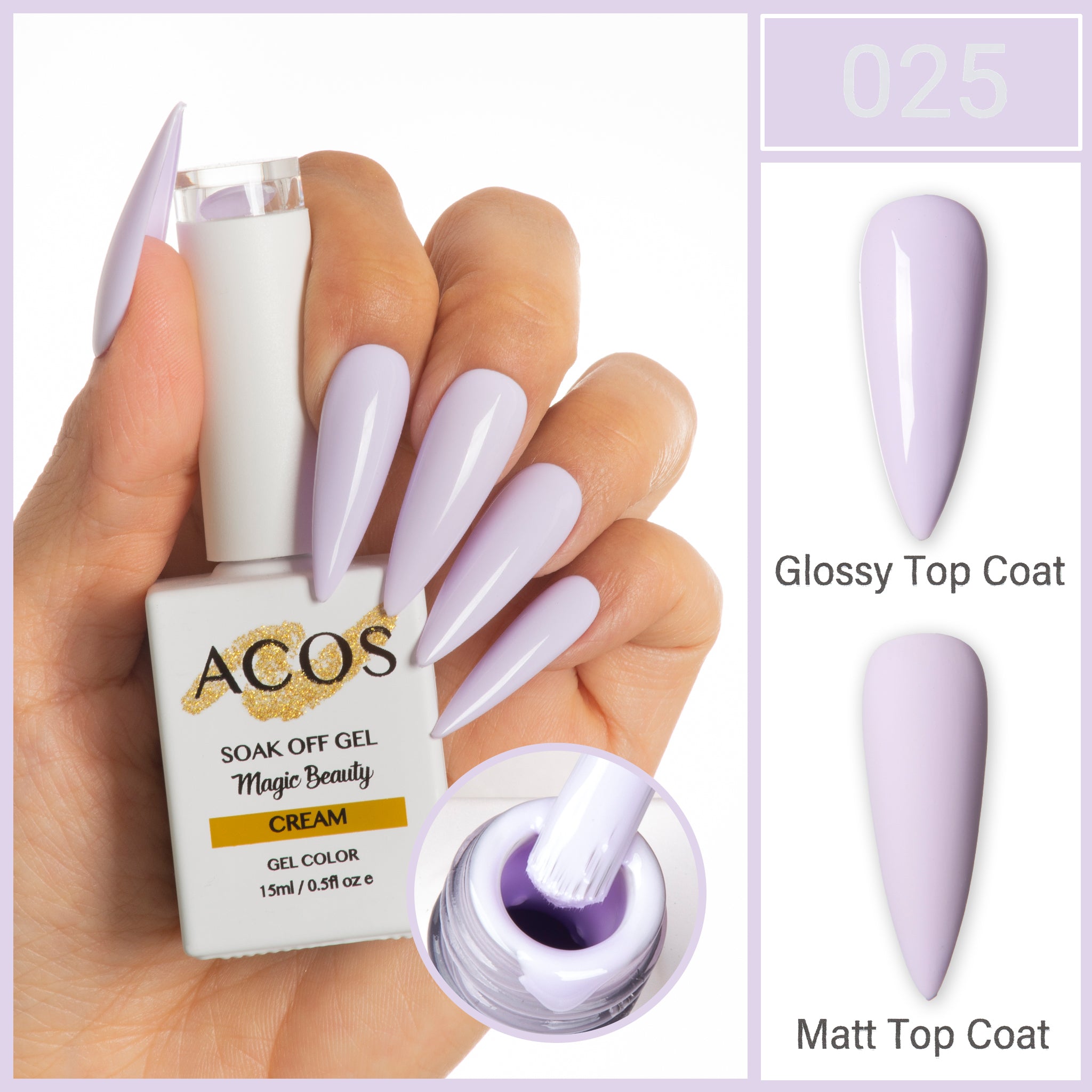 ACOS Magic Beauty Gel Polish Colour Cream (025) - Lashmer