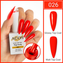 ACOS Magic Beauty Gel Polish Colour Red (026) - Lashmer