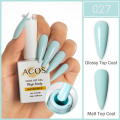 ACOS Magic Beauty Gel Polish Colour Water Blue (027) - Lashmer