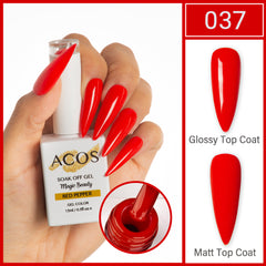 ACOS Magic Beauty Gel Polish Colour Red Pepper (037) - Lashmer