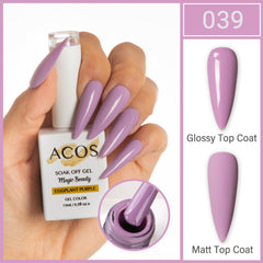 ACOS Magic Beauty Gel Polish Colour Eggplant Purple (039) - Lashmer