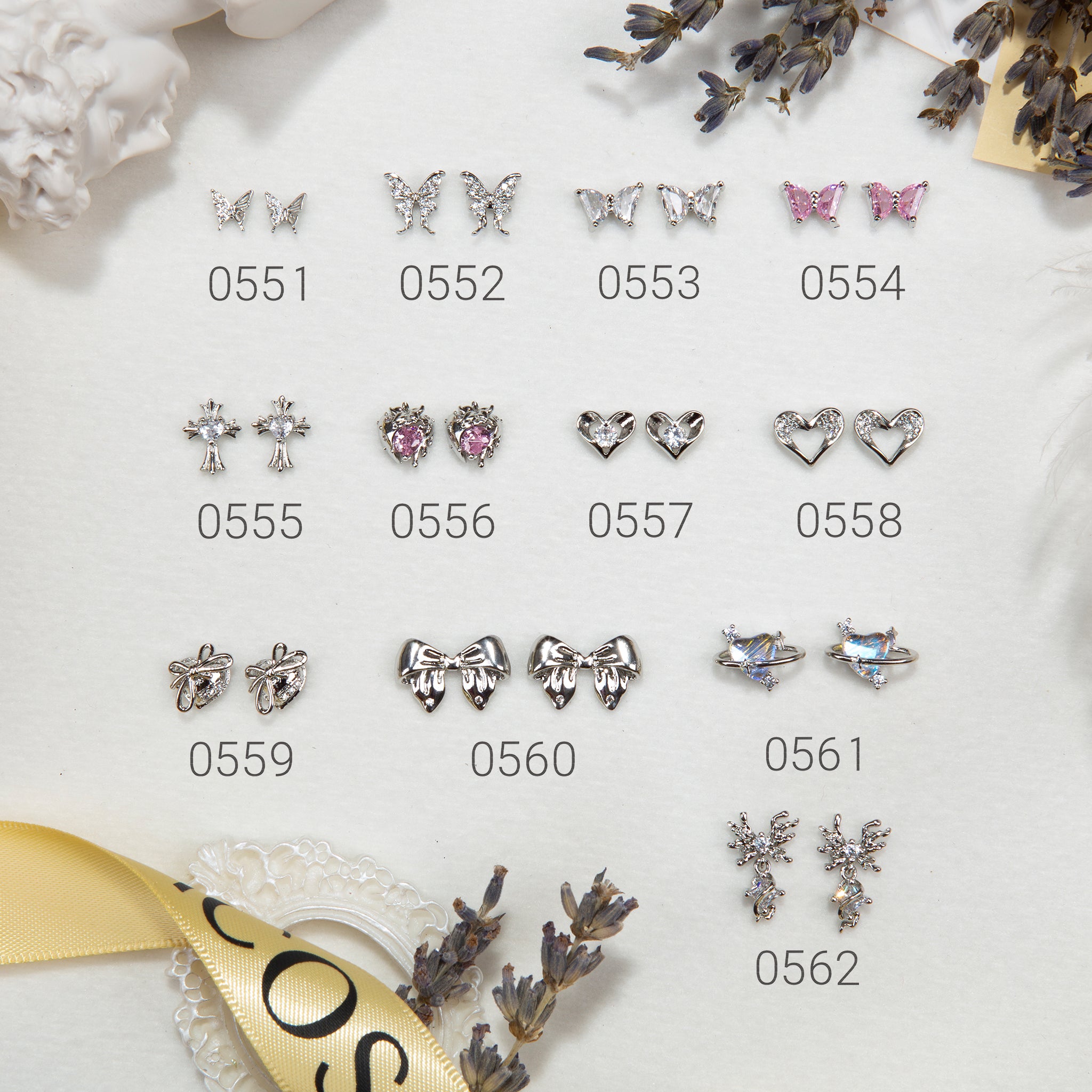 ACOS 3D Crystal Jewellery Nail Art Decorations--2pcs/pack (#0007) - Lashmer