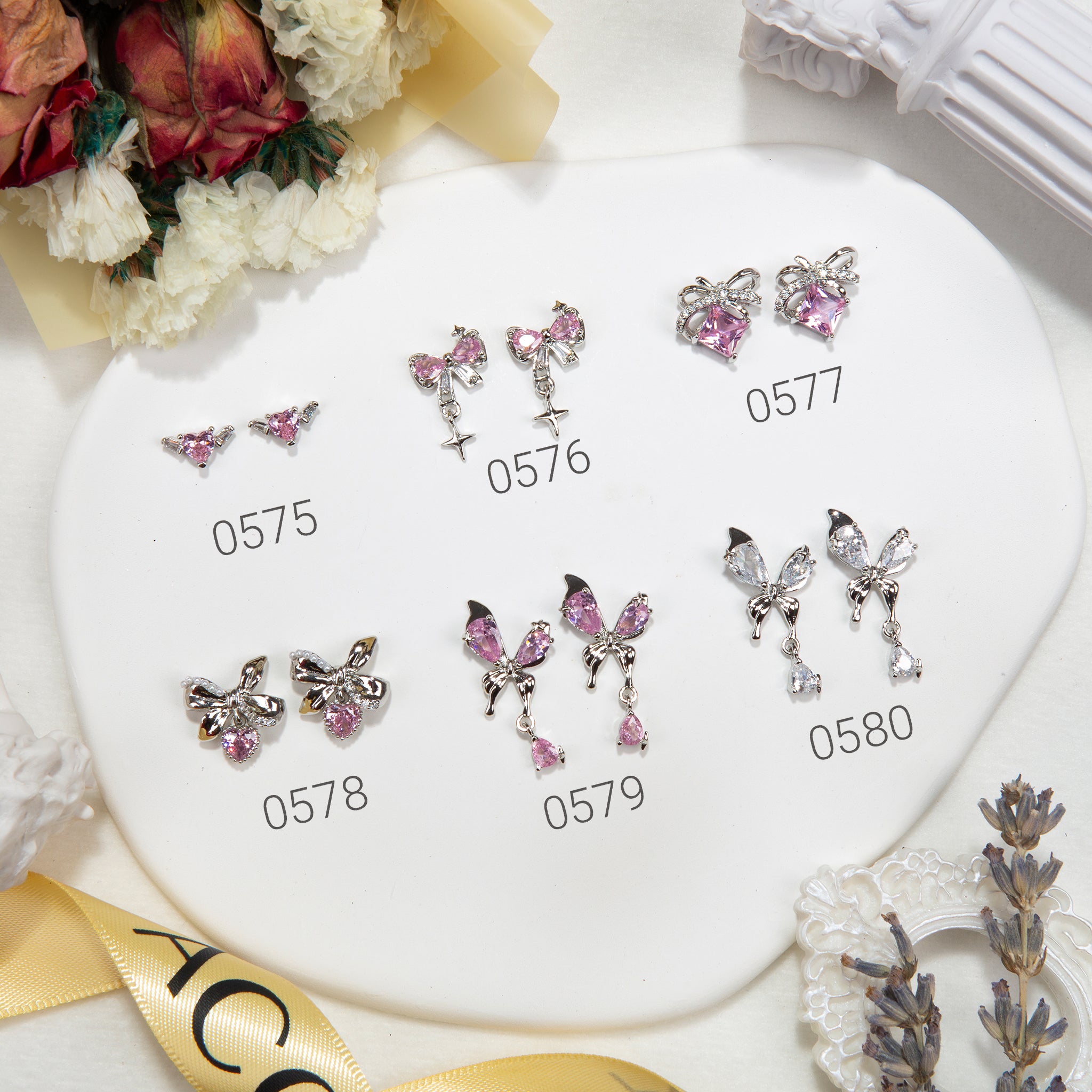 ACOS 3D Crystal Jewellery Nail Art Decorations--2pcs/pack (#0009) - Lashmer