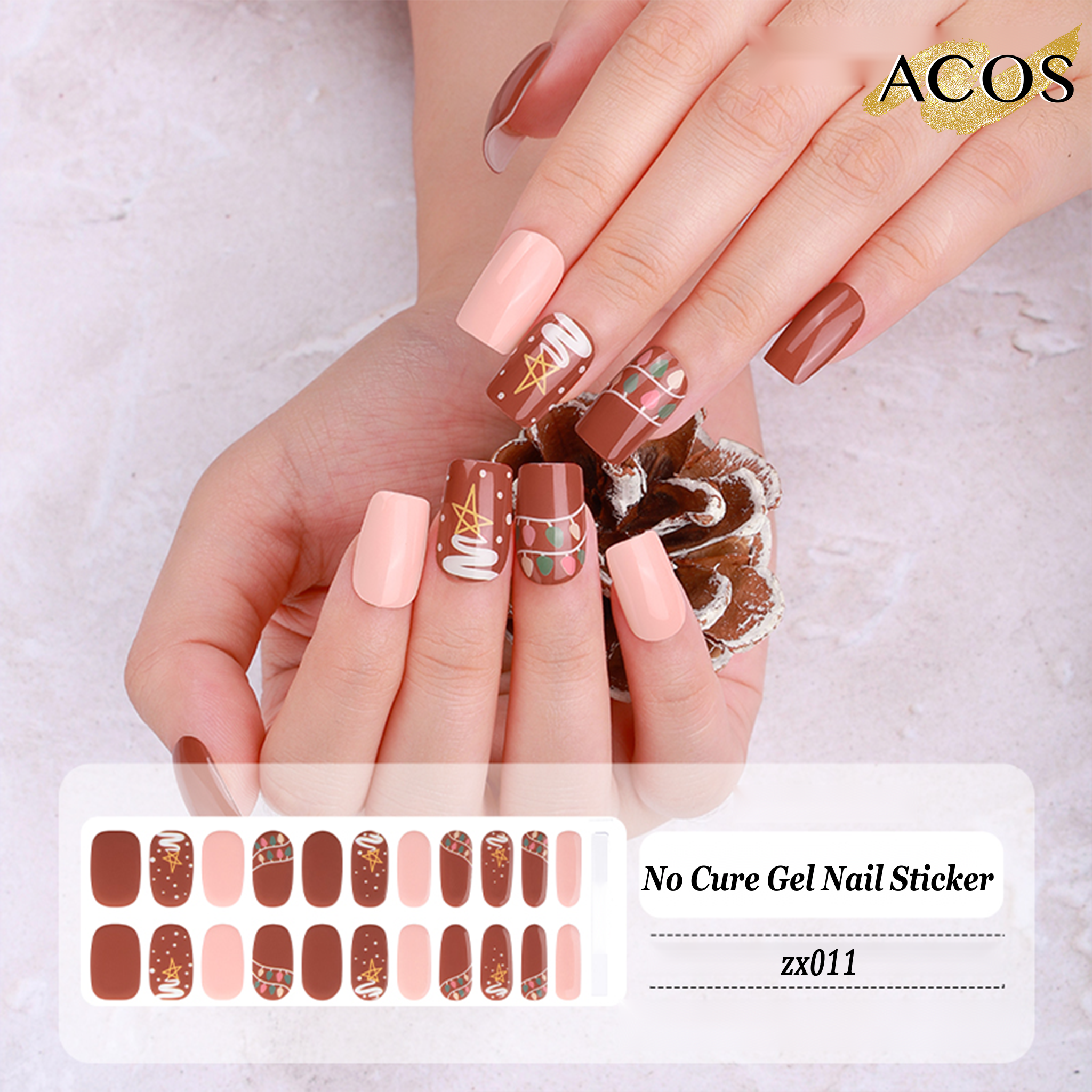 ACOS No Cured Gel Sticker -- Style #011 - Lashmer