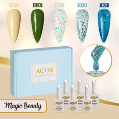 ACOS Gel Polish 5pcs Set (Charming X'mas ) - Lashmer