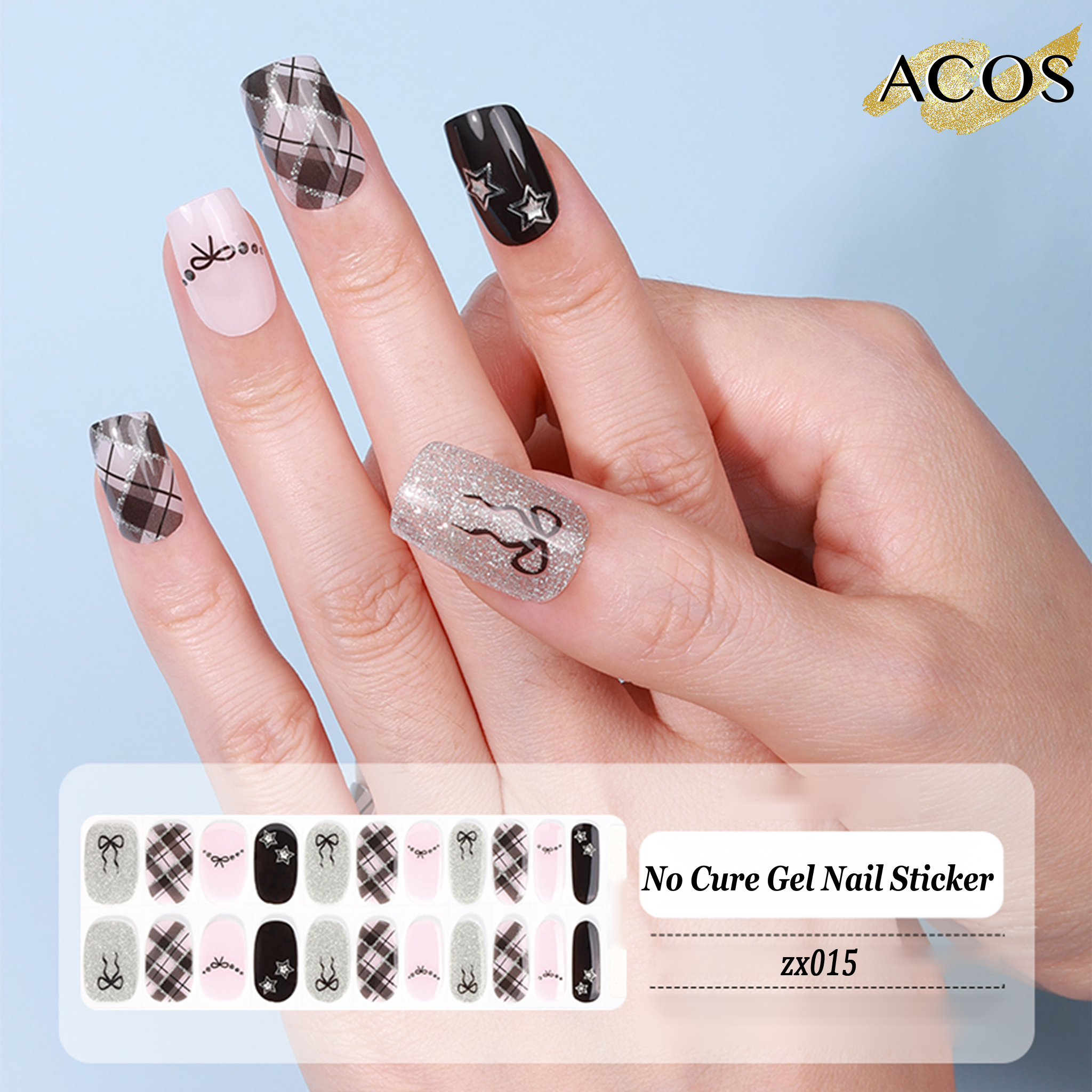 ACOS No Cured Gel Sticker -- Style #015 - Lashmer
