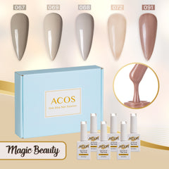ACOS Gel Polish 5pcs Set (Authentic Nurtural ) - Lashmer