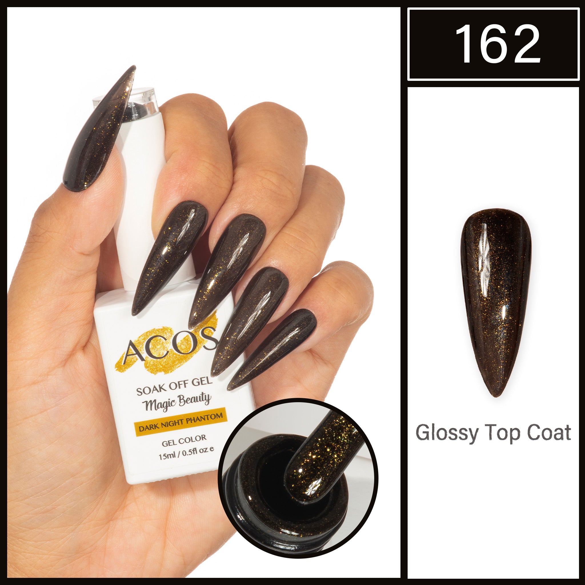 ACOS Magic Beauty Gel Colour Dark Night Phantom(162) - Lashmer