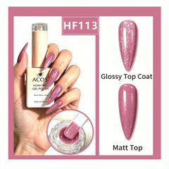 ACOS HEMA-free gel polish in Dark Glitter Pink, colour 113