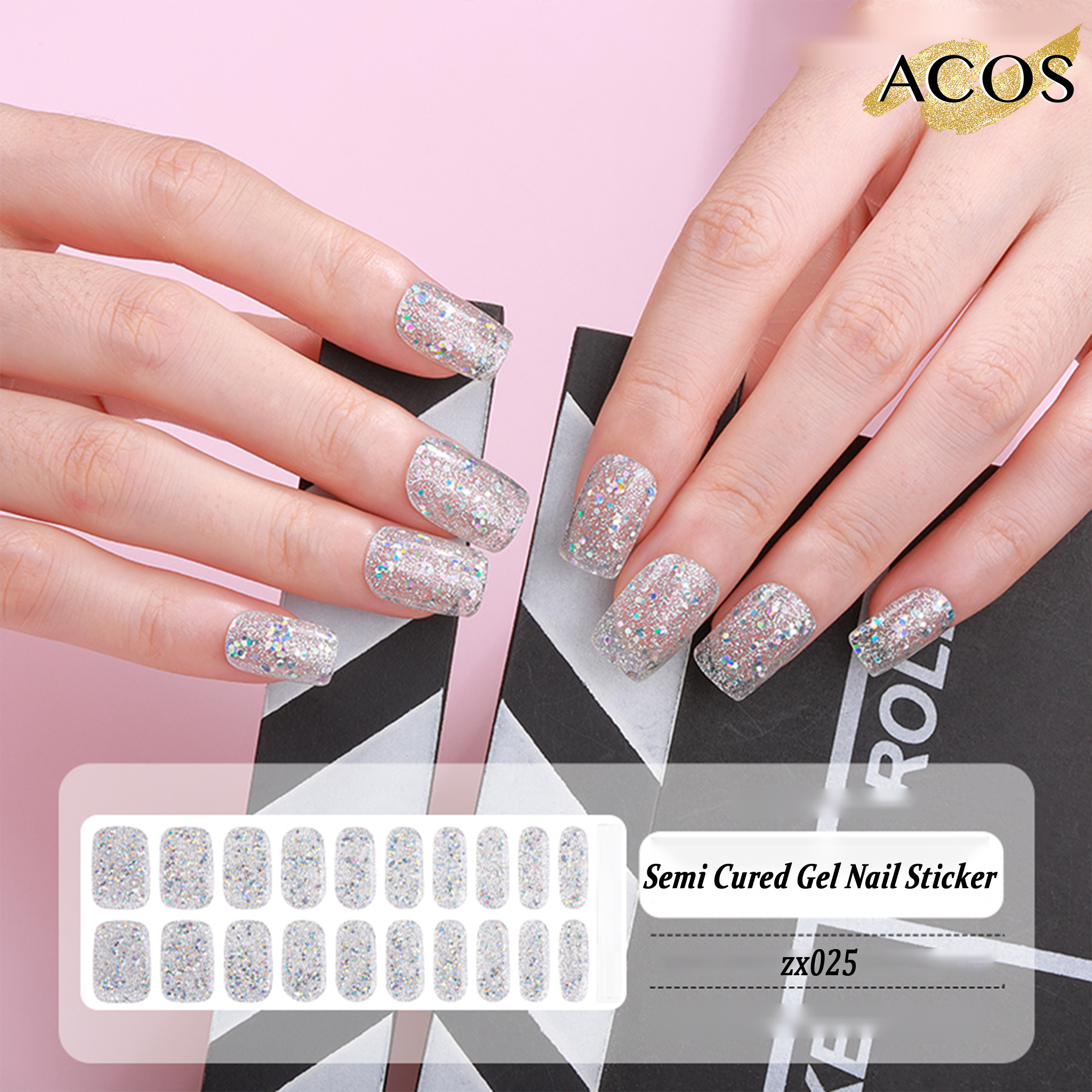 ACOS Semi Cured Gel Sticker -- Style #025 - Lashmer