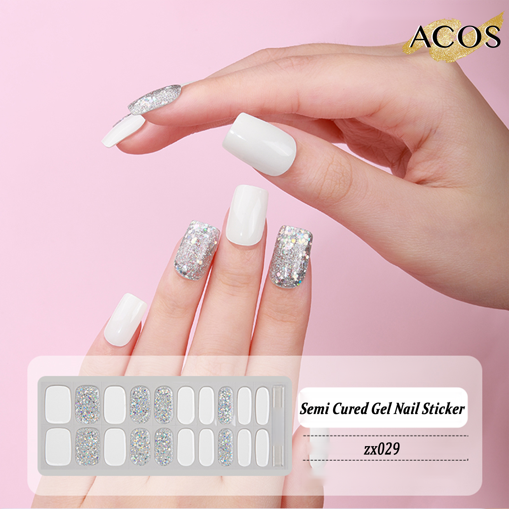 ACOS Semi Cured Gel Sticker -- Style #029 - Lashmer