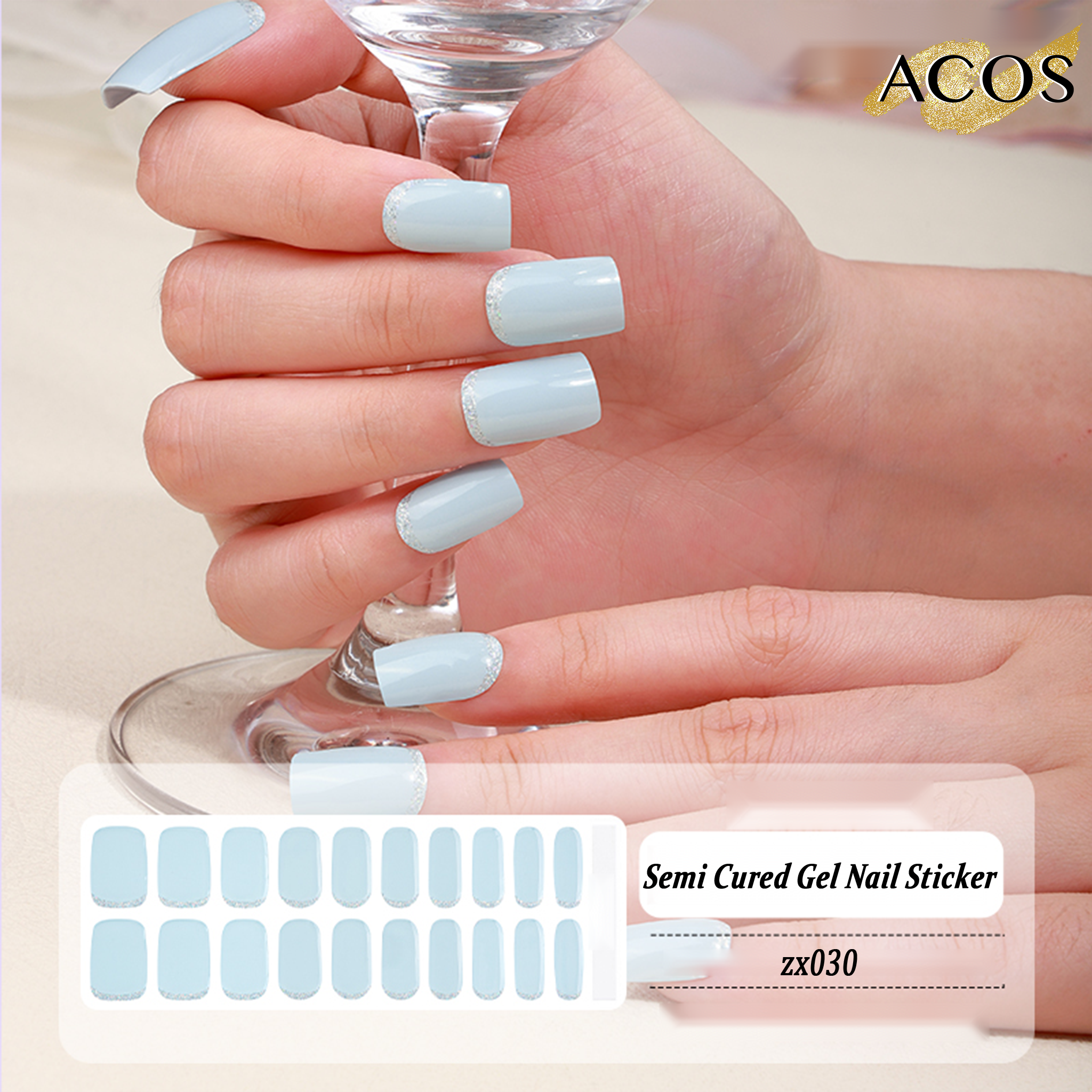 ACOS Semi Cured Gel Sticker -- Style #030 - Lashmer