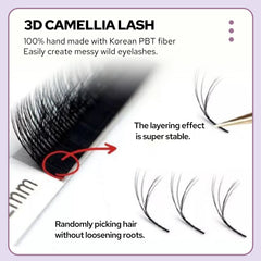 Lashmer 3D Camellia Lashes Mix Tray (20 Lines) - Lashmer