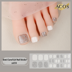 ACOS Semi Cured Gel Sticker for Feet -- Style #034 - Lashmer