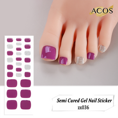 ACOS Semi Cured Gel Sticker for Feet -- Style #035 - Lashmer