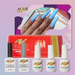 ACOS Soft Gel Press On Nail Kit (5 bottles) - Lashmer