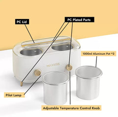 ACOS Professional Duo Wax Heater 2L (White) - Lashmer