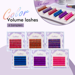 Color Volume lashes Sampler Bundle (6 trays) - Lashmer