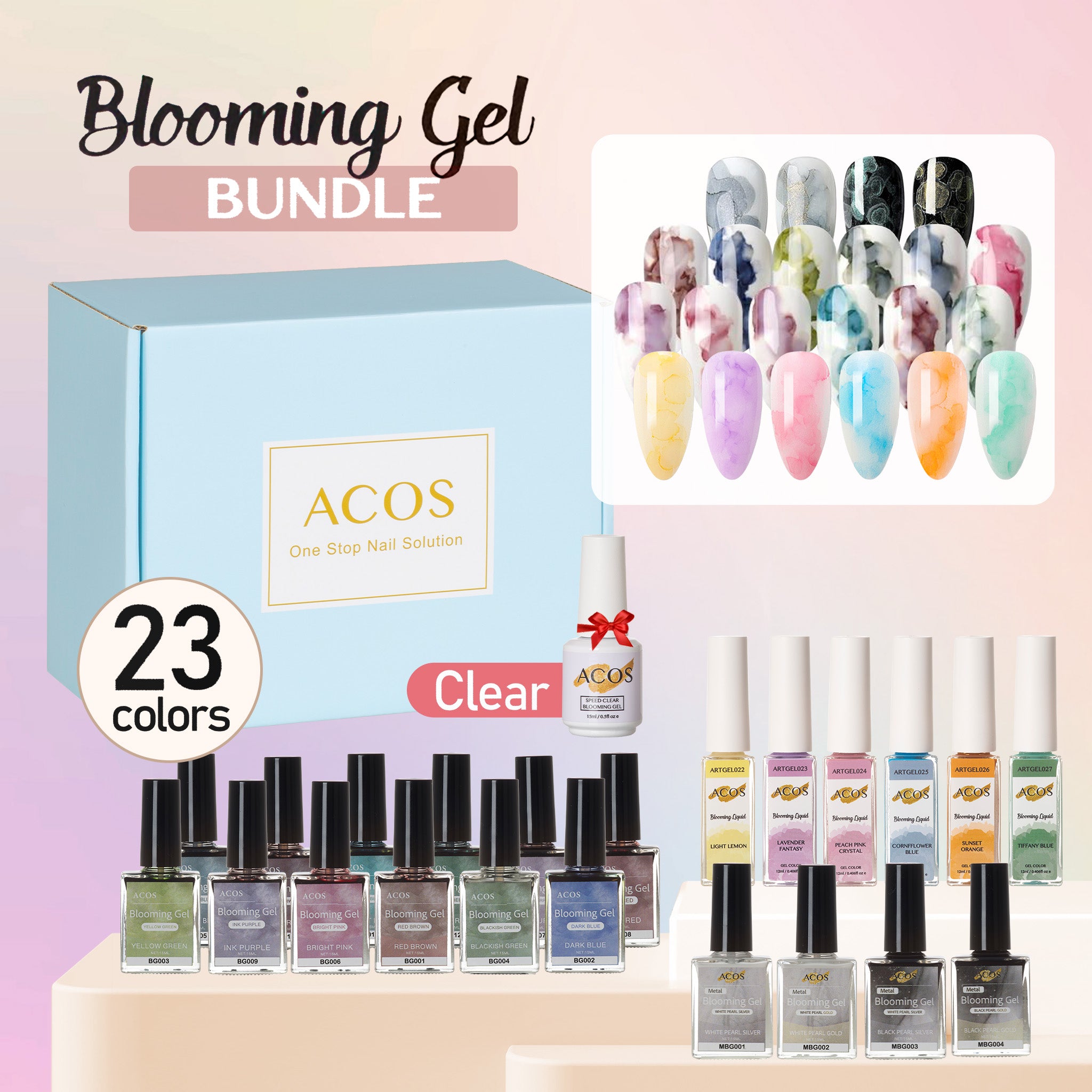 ACOS Blooming Gel Collection Kit (23 colours/Bundle) - Lashmer