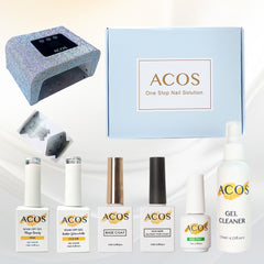 ACOS Gel Nail KIT - Gel In The Bottle Kit+ LED Nail Lamp - Lashmer