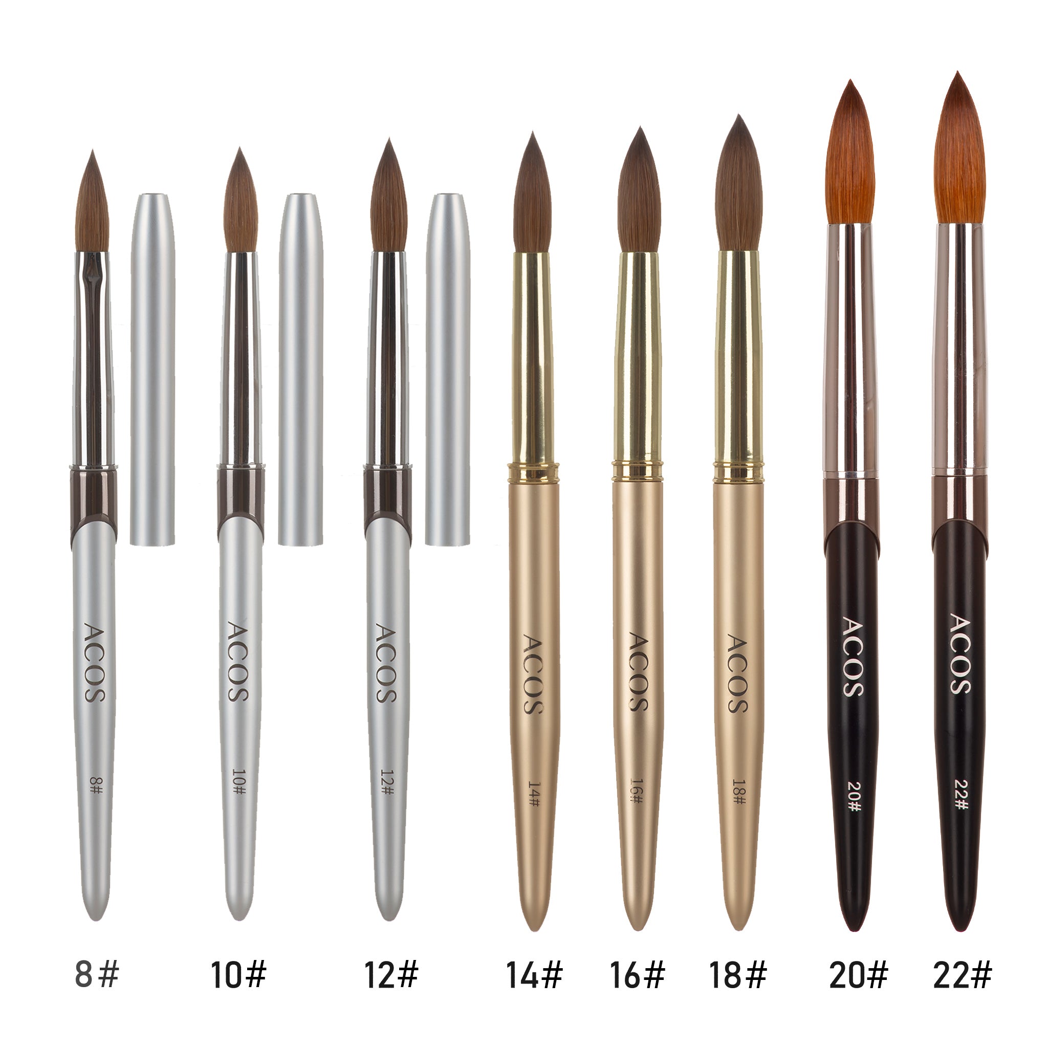 ACOS 100% Kolinsky Sable Acrylic Brush Oval Long (Professional type) - Lashmer