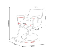 Karma Batemans Bay Salon Chair Grey/Chrome 02111902