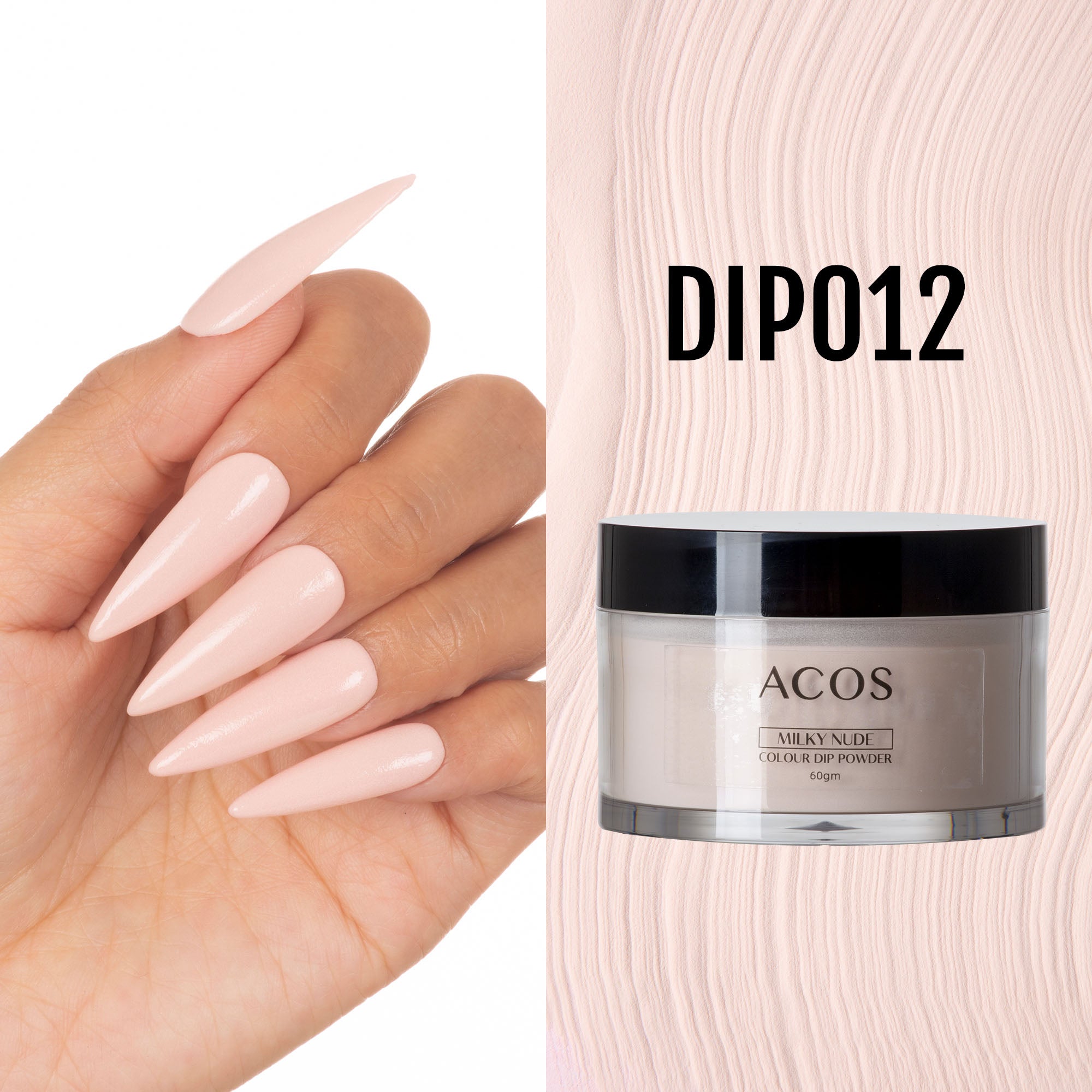 ACOS Dipping Powder Milky Nude Colour (60g) - Lashmer