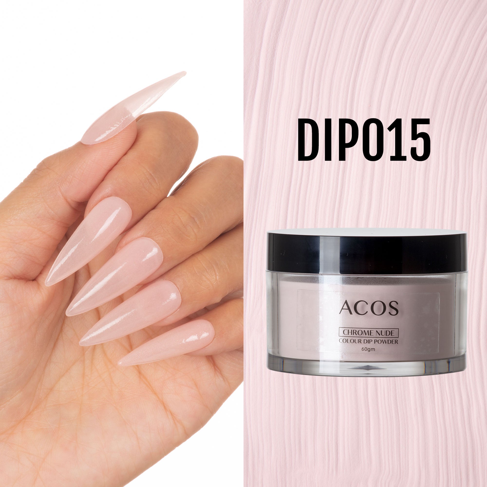 ACOS Dipping Powder Chrome Nude Colour (60g) - Lashmer