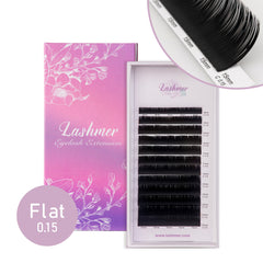 Matt Black Flat Lashes (0.15/0.20) D Curl - Lashmer