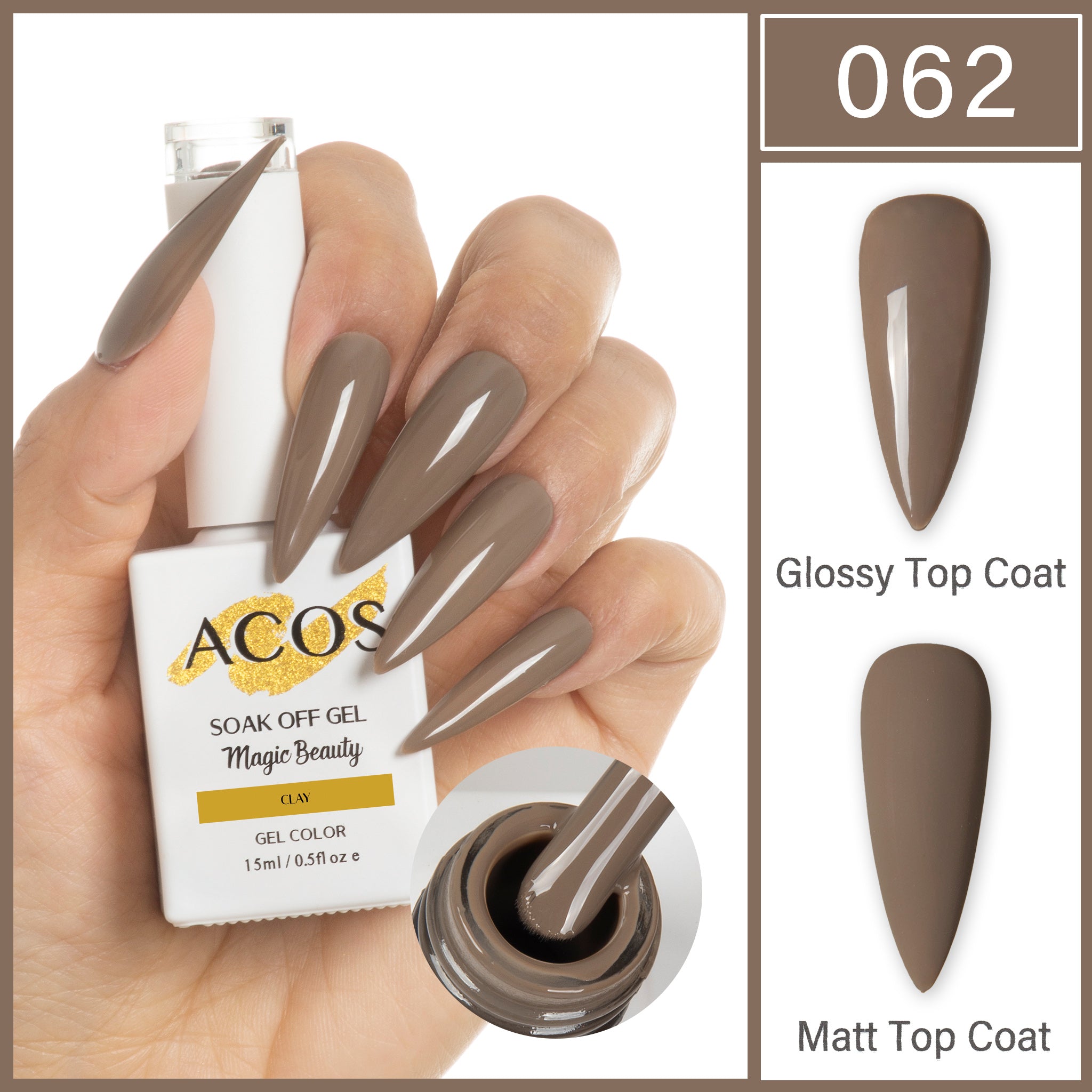ACOS Magic Beauty Gel Polish Colour Clay - Lashmer