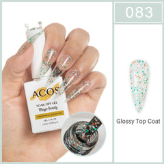 ACOS Magic Beauty Gel Polish Colour TRANSPARENT GLITTER MIX (083) - Lashmer