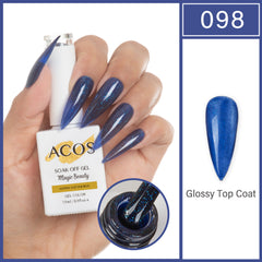 ACOS Magic Beauty Gel Polish GLOSSY GLITTER BLUE (098) - Lashmer