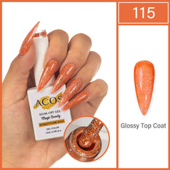 ACOS Magic Beauty Gel Polish Scarlet Flame Gold(115) - Lashmer