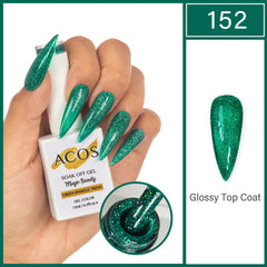 ACOS Magic Beauty Gel Polish Green Sparkle Trend(152) - Lashmer