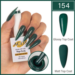 ACOS Magic Beauty Gel Polish Colour Dark Green Secret(154) - Lashmer