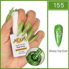 ACOS Magic Beauty Gel Polish Green Glass Diamonds(155) - Lashmer