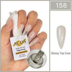 ACOS Magic Beauty Gel Polish Silver Snow Diamonds(158) - Lashmer
