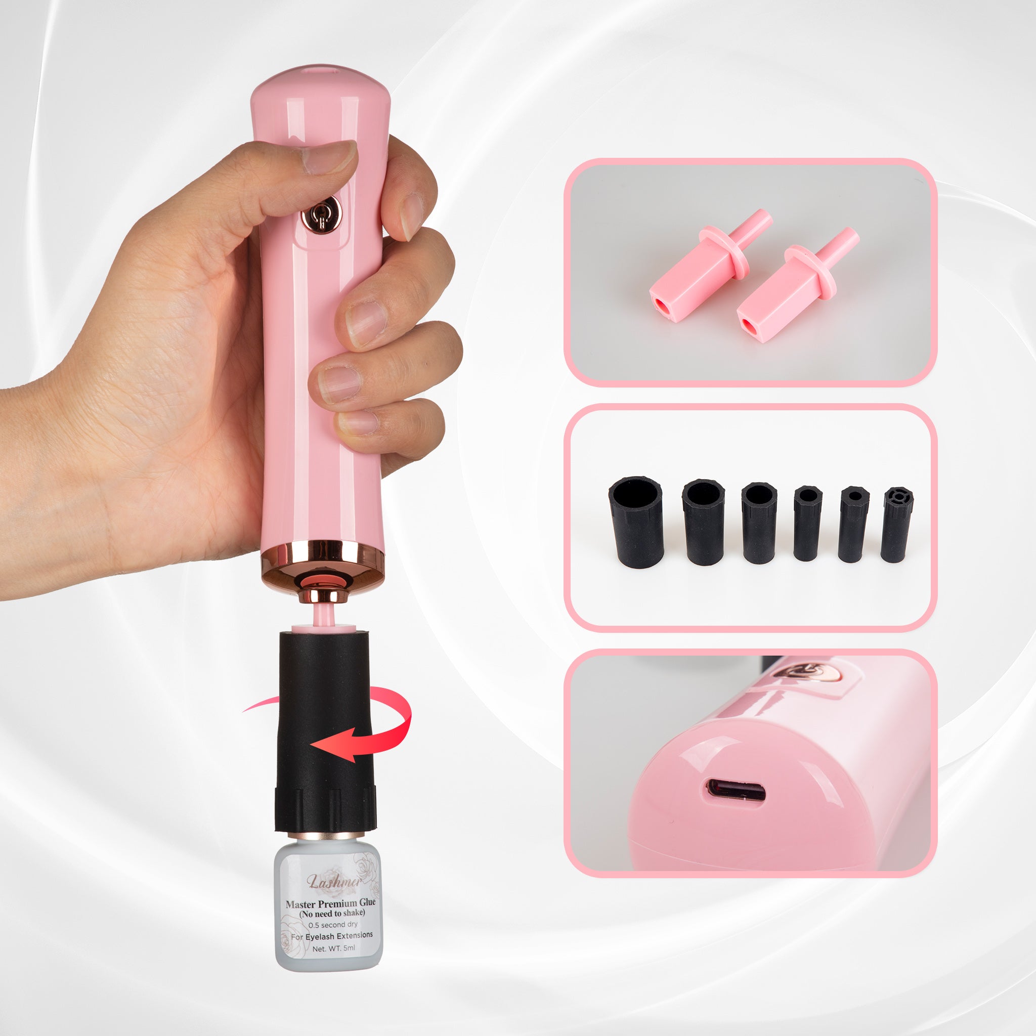 Lashmer Electric Lash Glue Shaker Adhesive Mixer - Lashmer