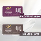ACOS Soft Gel Nail Tips (Half Tip with lines) -Square (312pcs/box) - Lashmer