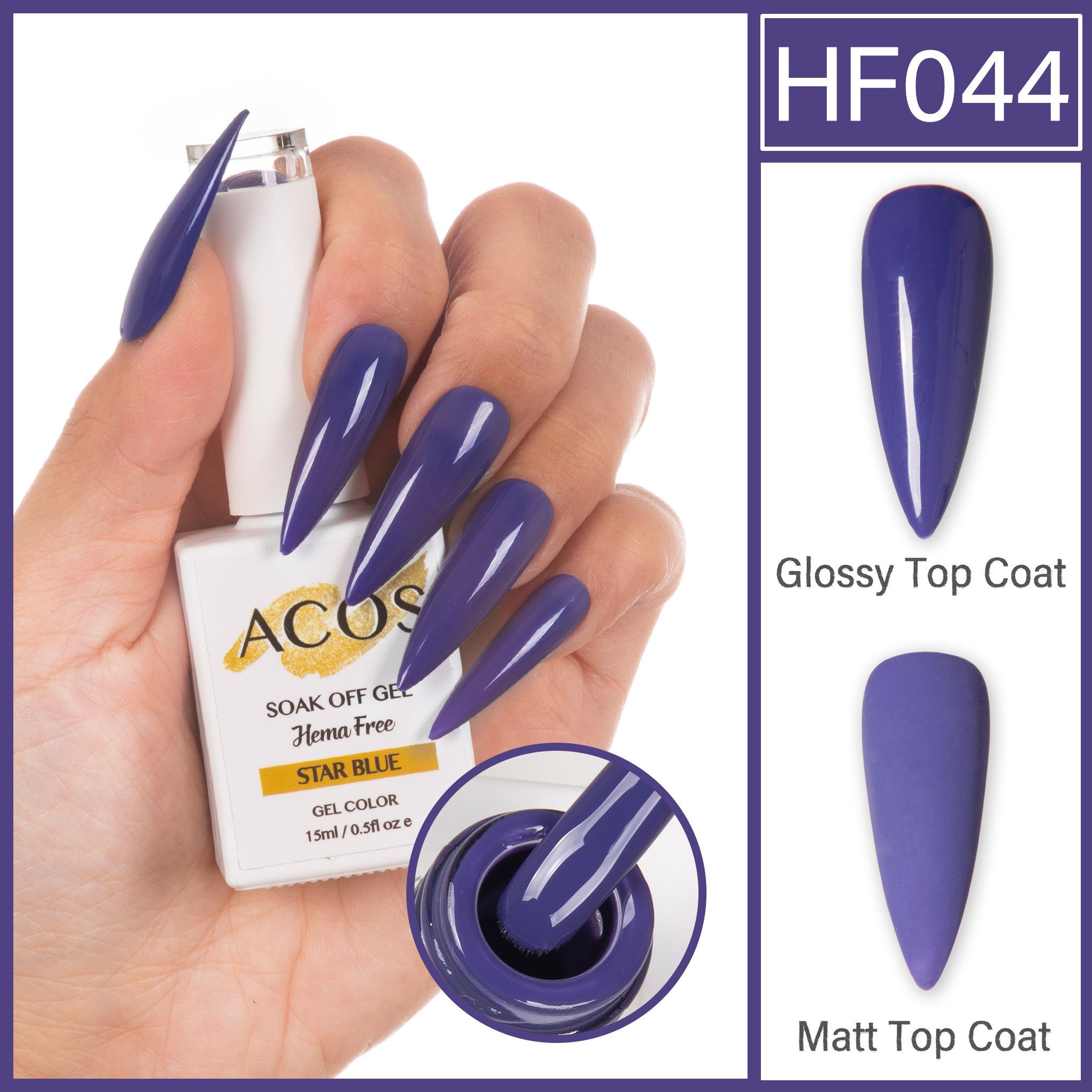 ACOS Hema Free Gel Colour STAR BLUE (044) - Lashmer