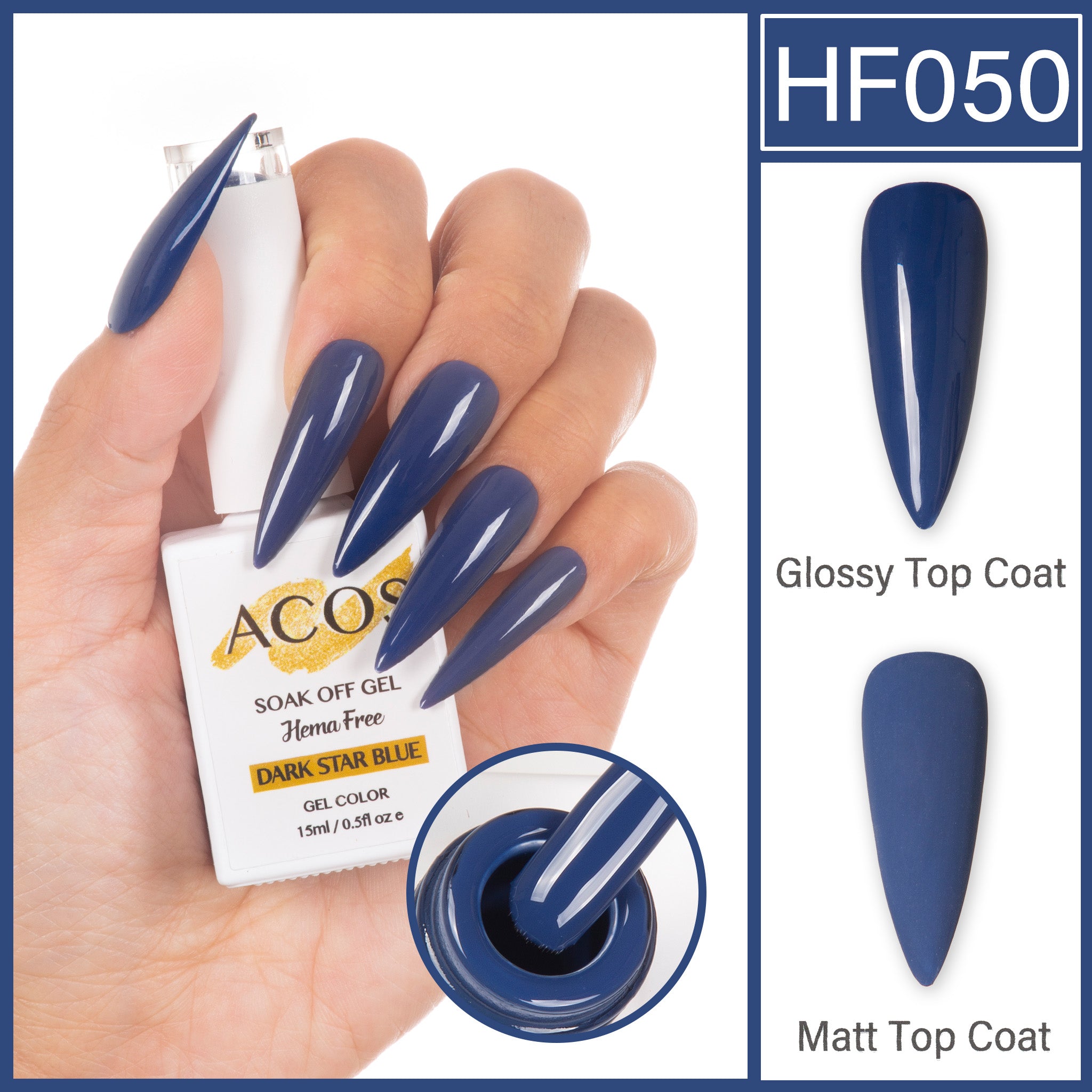 ACOS Hema Free Gel Colour DARK STAR BLUE (050) - Lashmer