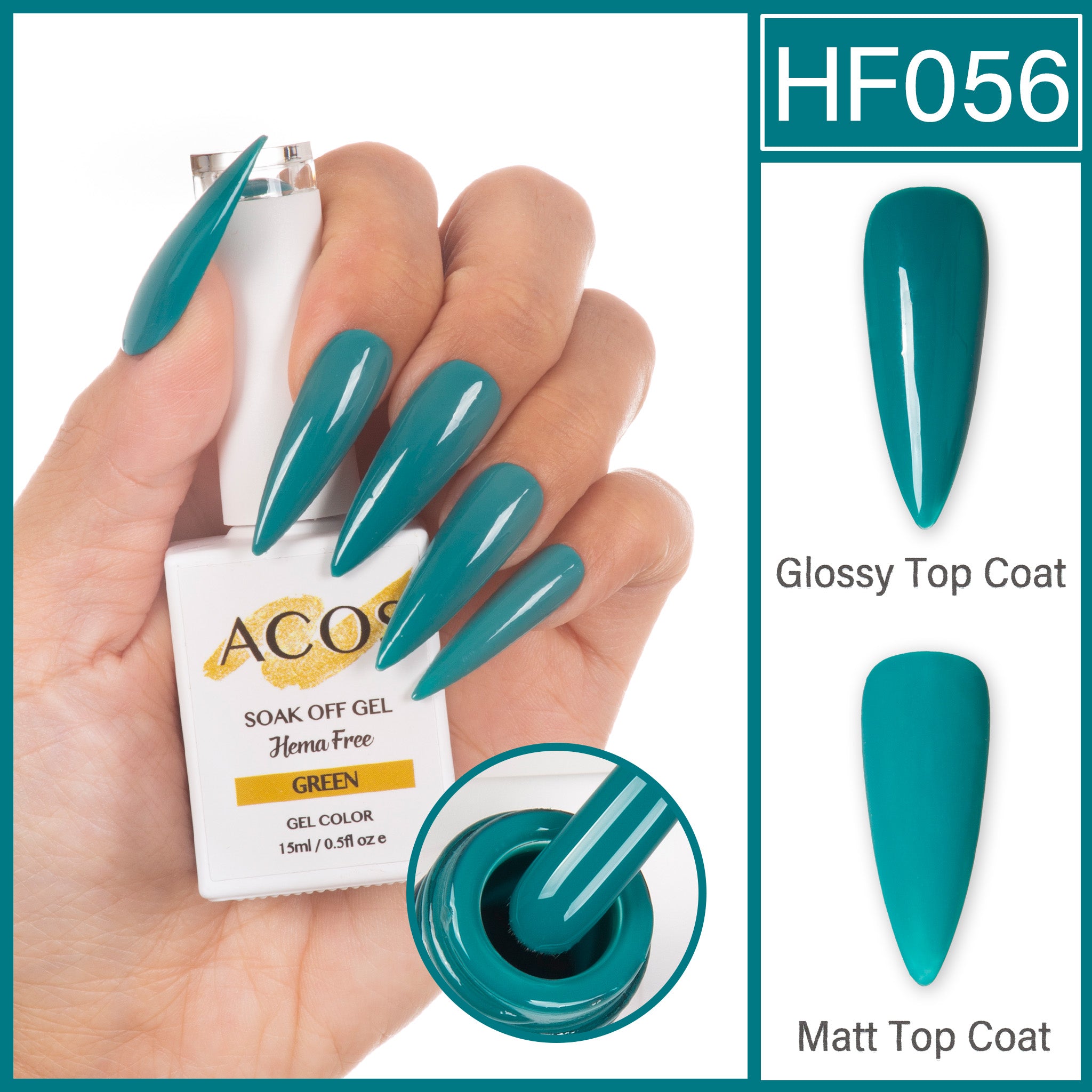 ACOS Hema Free Gel Colour GREEN (056) - Lashmer