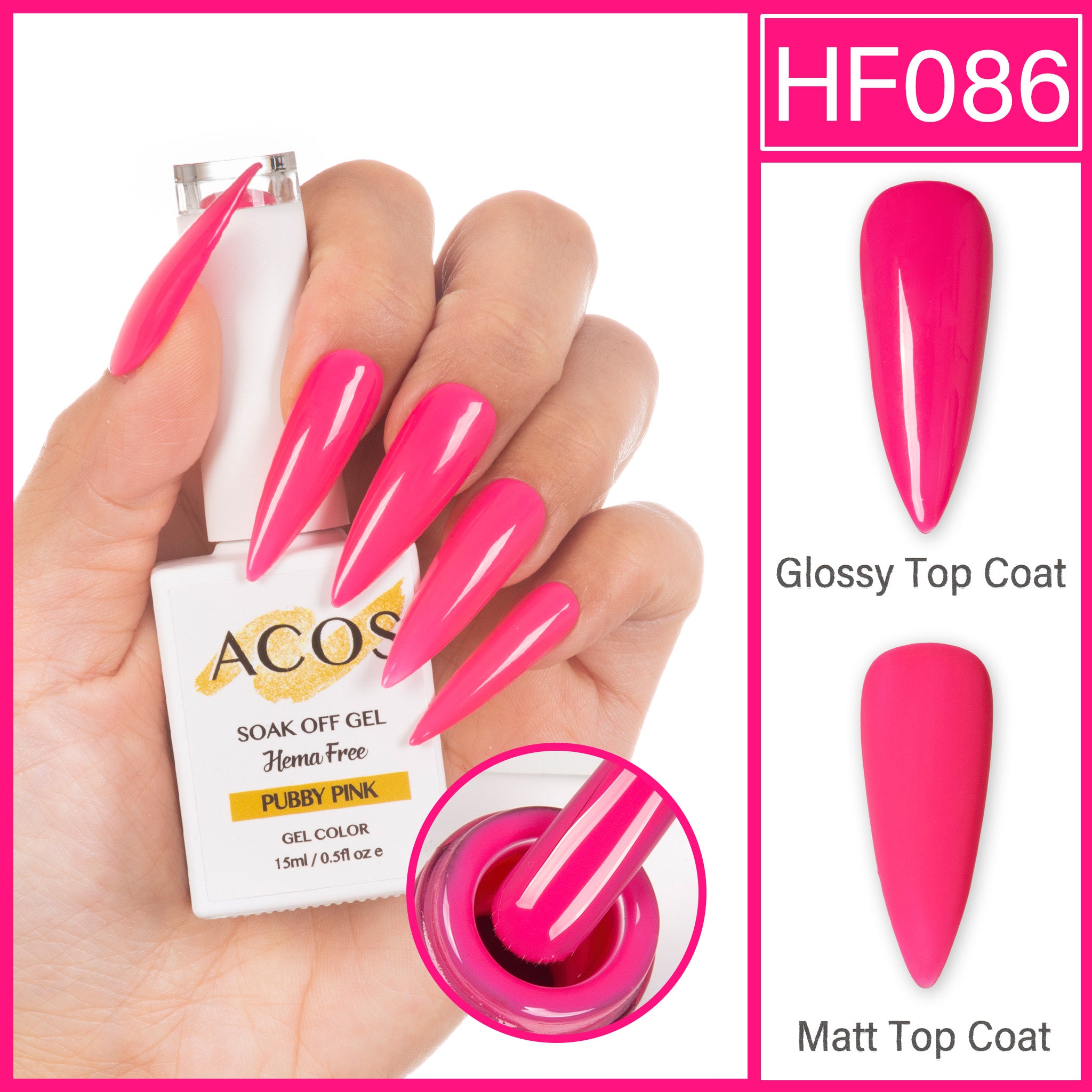 ACOS Hema Free Gel Colour PUBBY PINK (086) - Lashmer