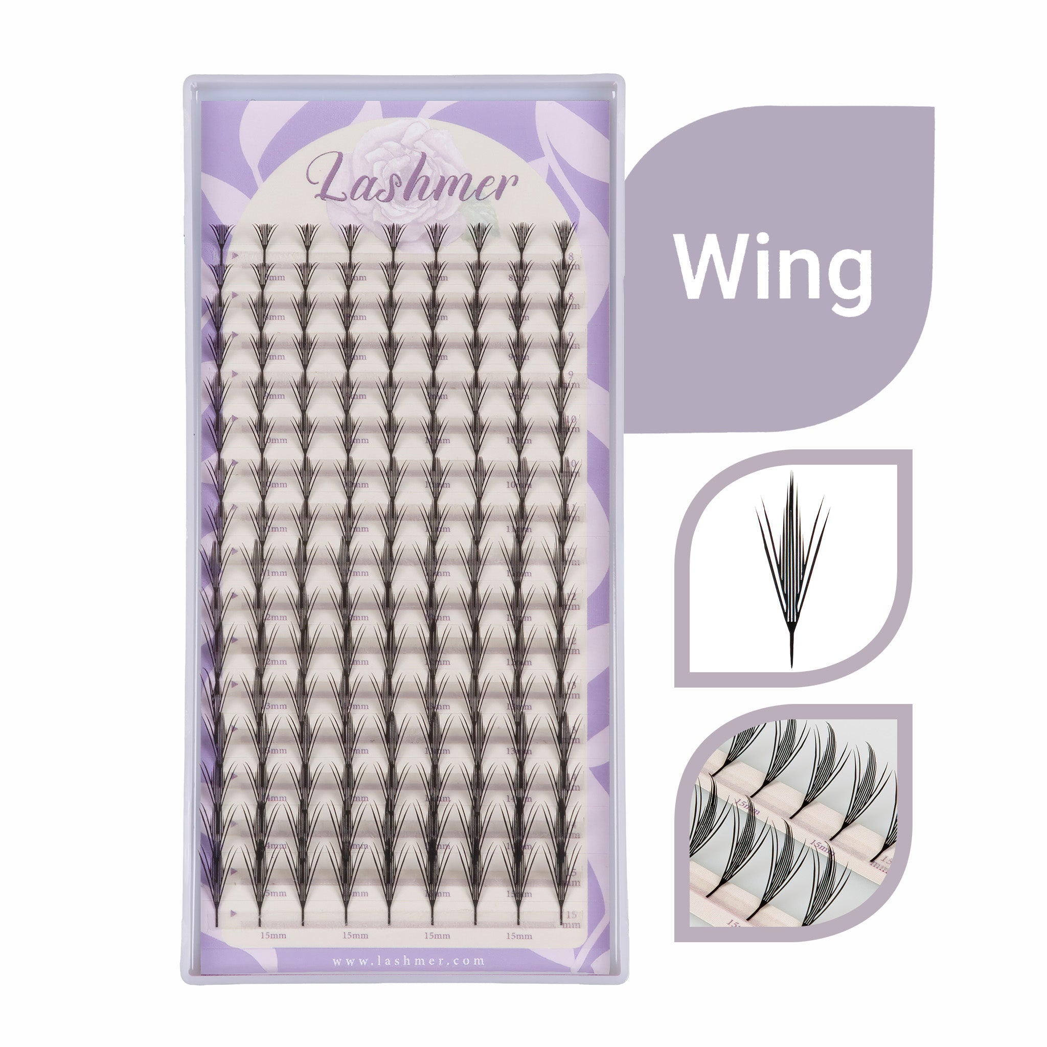 Wing Lashes | Lashmer | C, D Curl - Lashmer