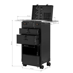 Karma Professional Portable Hard Case Salon Trolley Lockable with Drawers