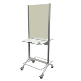 Karma Broome Double Sided Mobile Workstation with Mirror White 060904 Workstations & Mirrors Karma