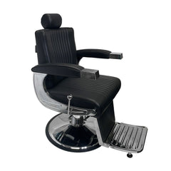 barber chair black vinyl with black accents
