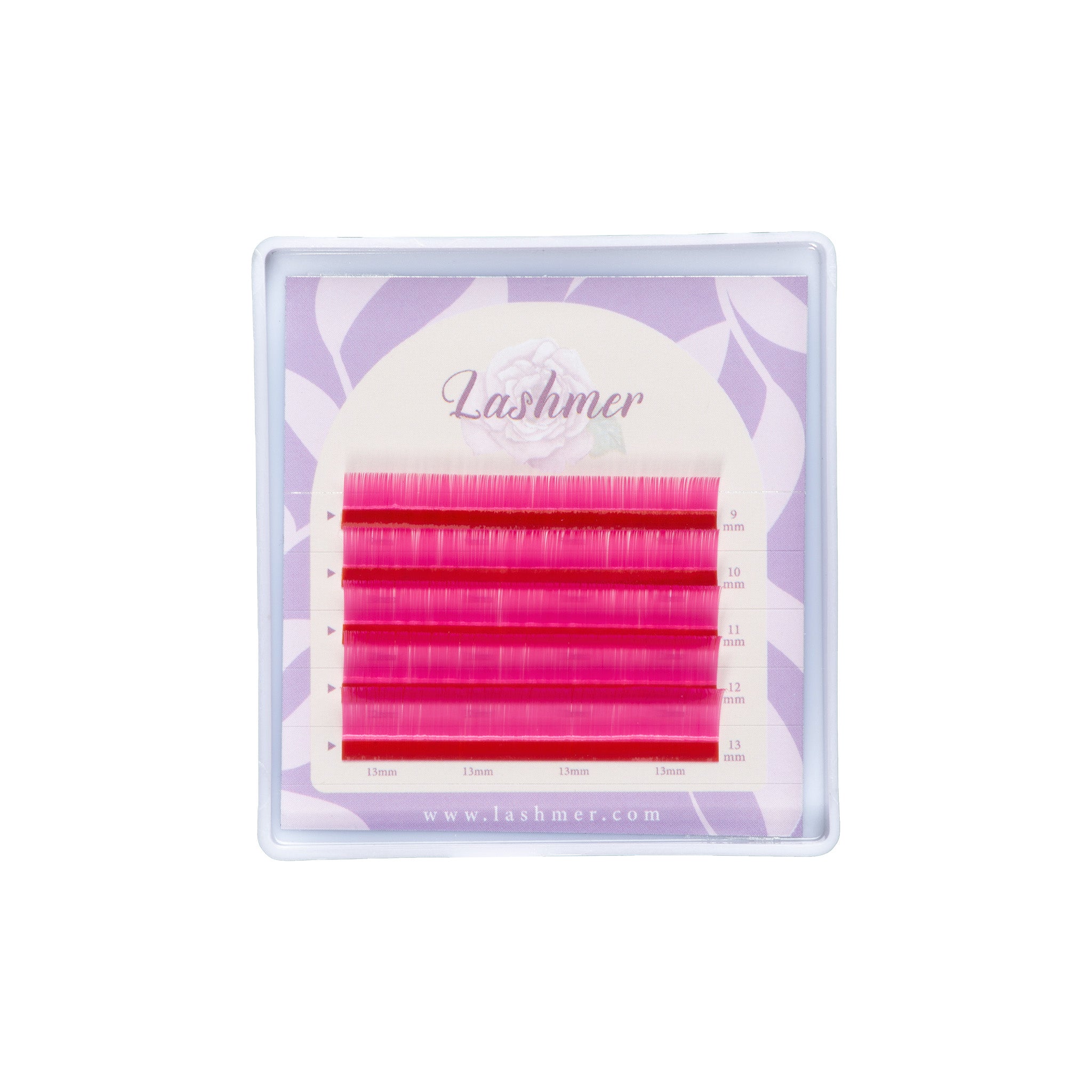 Color Volume lashes Sampler -- PINK Colour (5 lines) - Lashmer